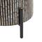 22.25" Multicolor Mother of Pearl Shell Geometric Handmade Inlay Accent Table with Black Legs